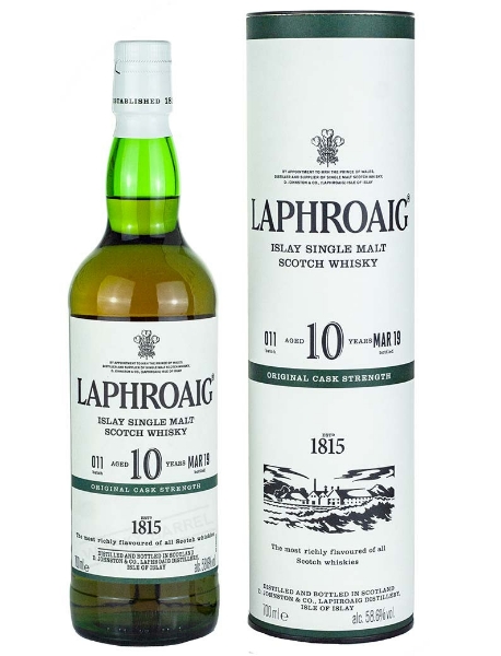Picture of Laphroaig 10 yr Cask Strength Whiskey 750ml