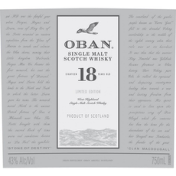Picture of Oban 18 yr Whiskey 750ml