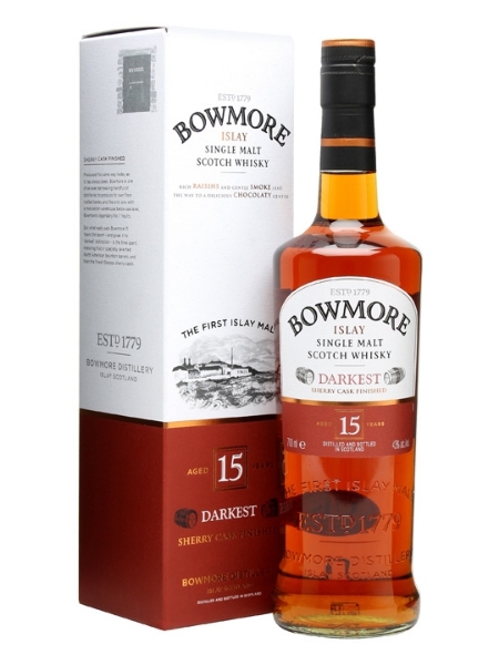 Picture of Bowmore 15 yr Darkest Sherry Cask Finished Whiskey 750ml