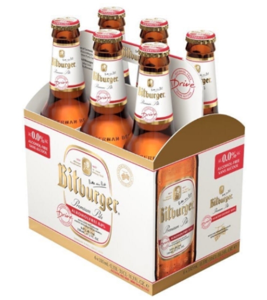 Picture of Bitburger - Non-Alcoholic Drive Pilsner 6pk bottle