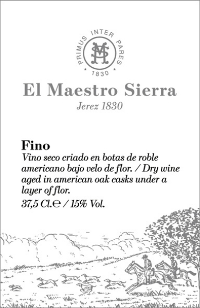 Picture of NV El Maestro Sierra -  Jerez Fino Sherry HALF BOTTLE
