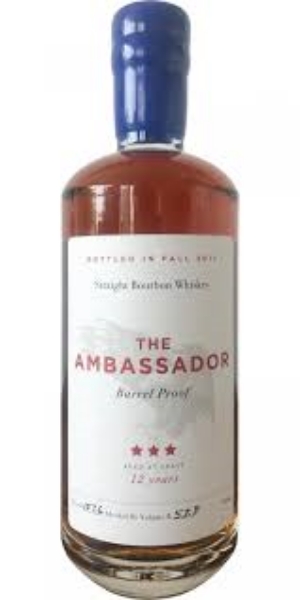 Picture of The Ambassador 2020 12yr Barrel Proof Bourbon Whiskey 750ml