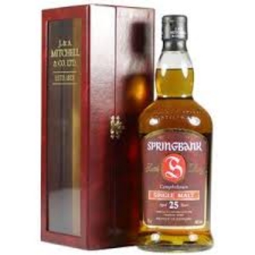 Picture of Springbank 25 yr Single Malt Whiskey 750ml