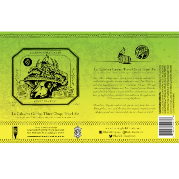 Picture of LCCB - La Calavera Catrina Tripel Ale 4pk can