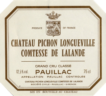 Picture of 1989 Chateau Pichon Lalande Pauillac