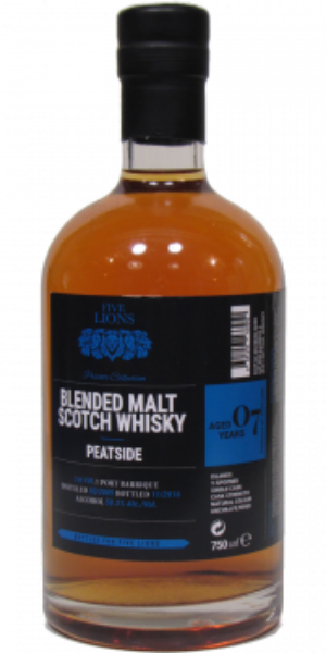 Five Lions Peatside 7 yr Port Barrique Whiskey 750ml