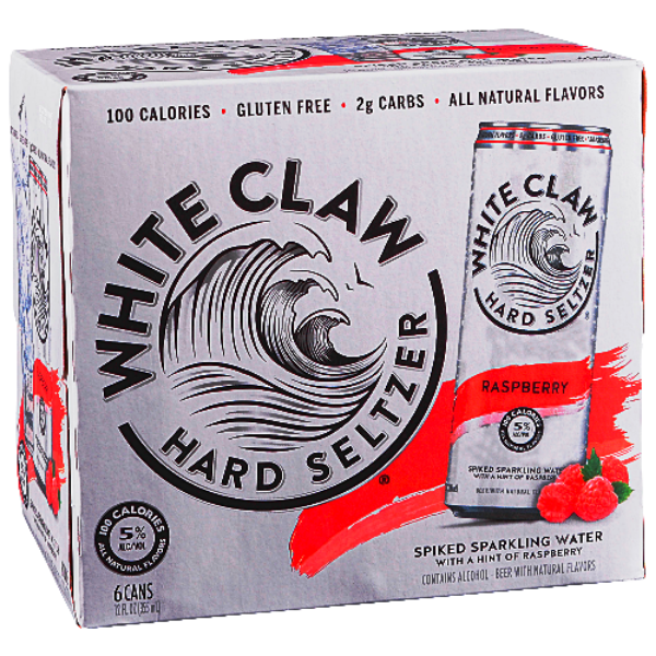 White Claw - Raspberry Hard Seltzer 6pk