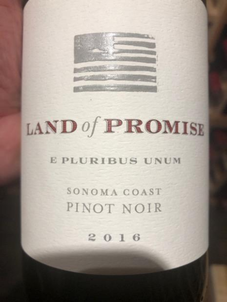 2016 Land of Promise - Pinot Noir Sonoma Coast E Pluribus Unum