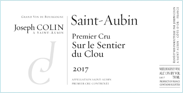 2018 Joseph Colin - St. Aubin Sur le Sentier du Clou
