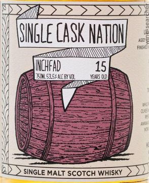Inchfad Single Cask Nation 15 yr 2005 Single Malt Whiskey 750ml