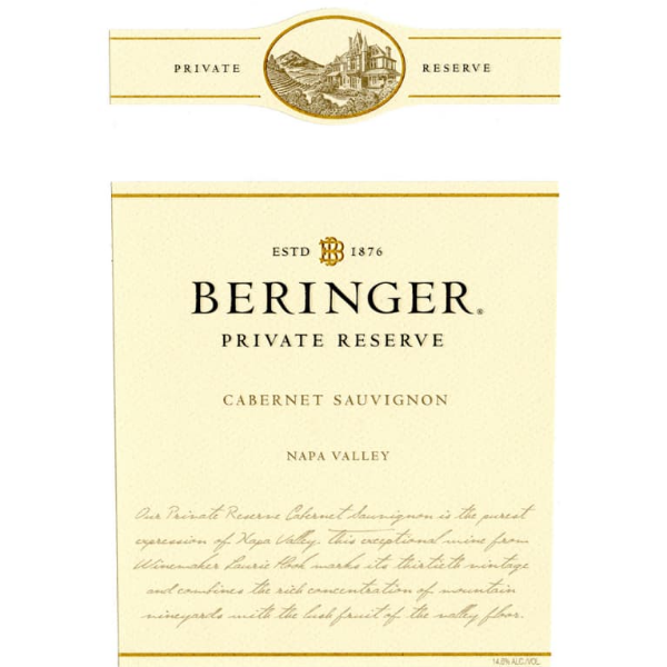NV Beringer - Cabernet Sauvignon Napa Private Reserve Six Bottle Vertical 16/17/18