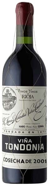 2001 Lopez de Heredia -  Rioja Vina Tondonia Gran Reserva