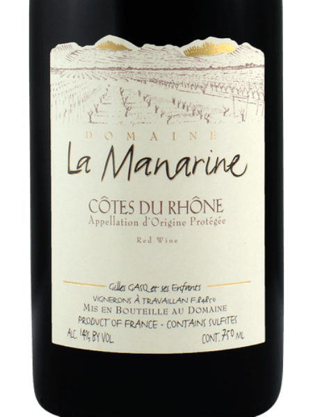 Picture of 2020 Domaine La Manarine - Cotes du Rhone
