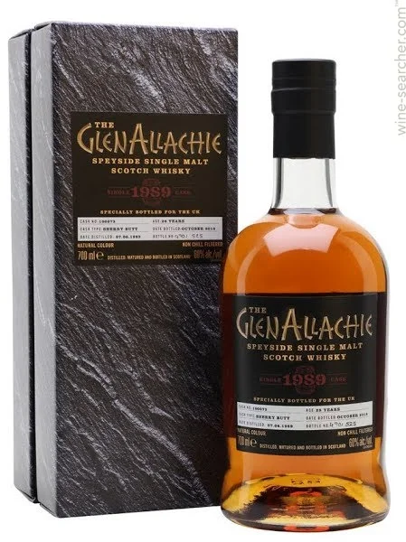 Picture of Glenallachie 1989  29 yrs Single Cask No 2510 Sherry Butt Whiskey 750ml