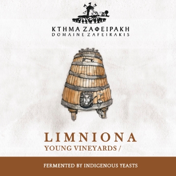 Zafeirakis Limniona Young Vineyards label