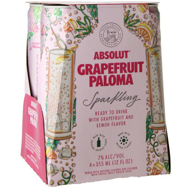 Picture of Absolut Grapefruit Paloma RTD Cocktail 4pk