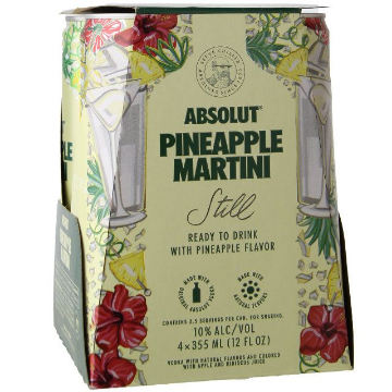 Picture of Absolut Pineapple Martini RTD Cocktail 4pk