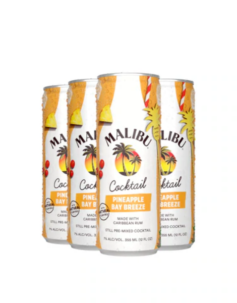 Picture of Malibu Pineapple Bay Brezze RTD Cocktail 4pk