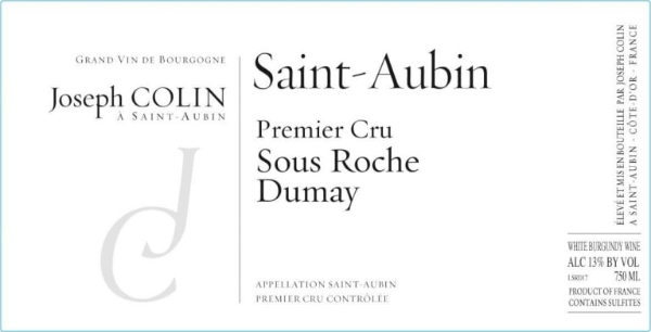 Picture of 2020 Joseph Colin - St. Aubin Sous Roche Dumay (pre arrival)