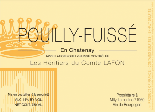 Picture of 2020 Comte Lafon - Pouilly Fuisse (pre arrival)