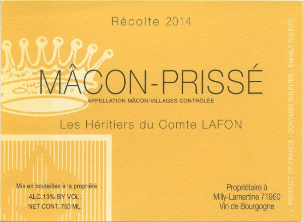 Picture of 2020 Comte Lafon - Macon Prisse