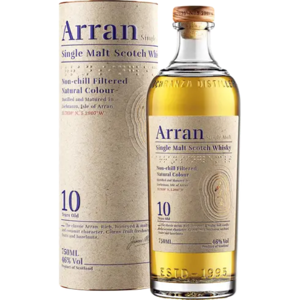 Picture of The Arran 10 yr Single Malt Whiskey 750ml