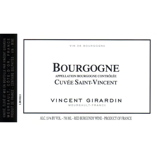 Picture of 2019 Vincent Girardin - Bourgogne Rouge Cuvee St. Vincent