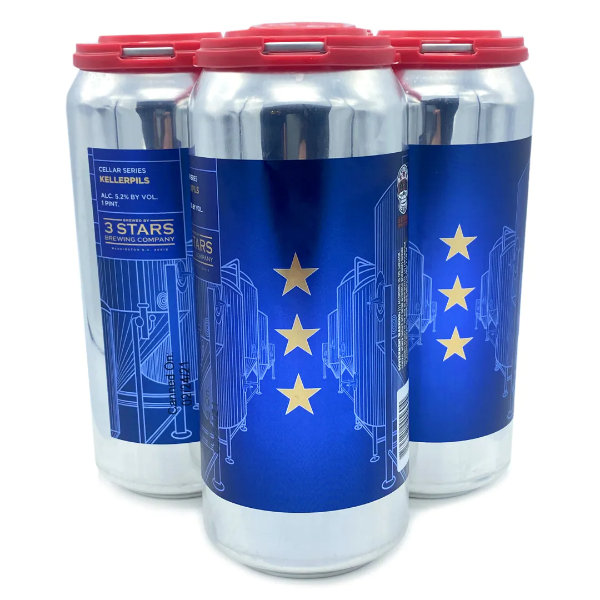 Picture of 3 Stars Brewing - Cellar Series Keller Pils 4pk