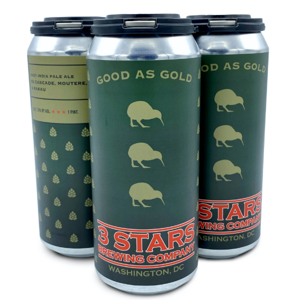 Picture of 3 Stars Brewing - Good as Gold Hazy IPA 4pk