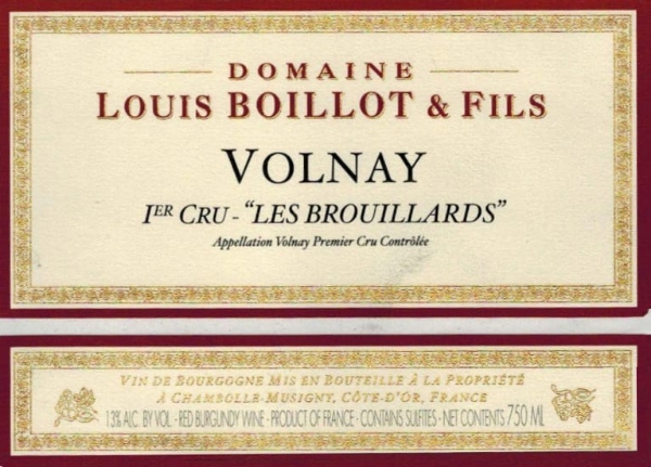 Picture of 2019 Louis Boillot - Volnay Brouillards (pre arrival)