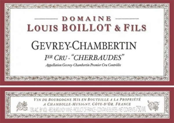 Picture of 2019 Louis Boillot - Gevrey Chambertin Cherbaudes
