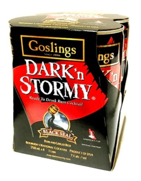 goslings dark and stormy 4pk can