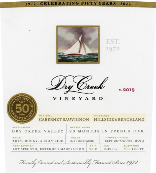 Picture of 2019 Dry Creek Vineyard - Cabernet Sauvignon Dry Creek Valley