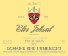 Zind-Humbrecht Pinot Gris Clos Jebsal Sec label
