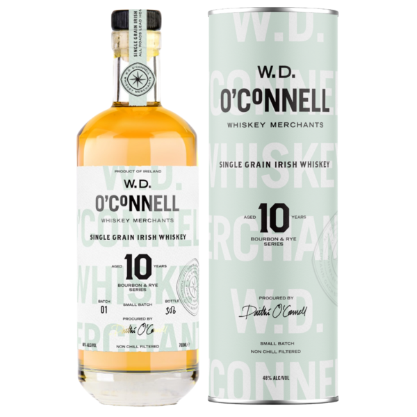 Picture of W.D. O'Connell 10 yr 'Bourbon & Rye Series' Single Grain Irish Whiskey 750ml