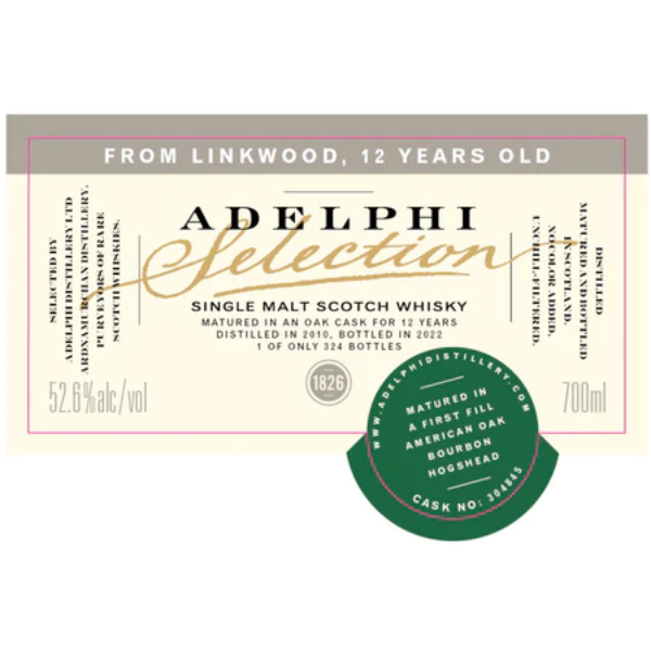 Picture of Linkwood Adelphi 12 yr Single Malt Whiskey 700ml