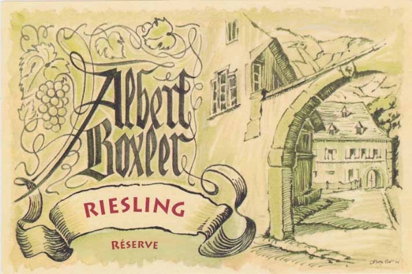 Albert Boxler Riesling Reserve label