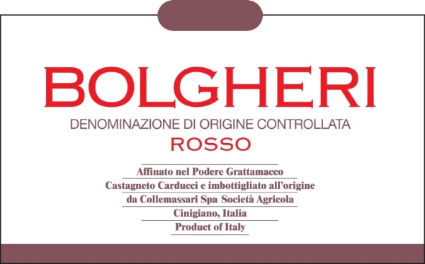 Picture of 2020 Grattamacco - Bolgheri Rosso