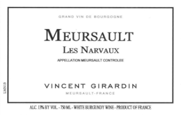 Picture of 2020 Vincent Girardin - Meursault Narvaux (pre arrival)