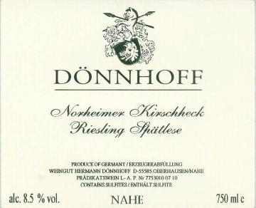 Picture of 2021 Donnhoff - Norheimer Kirschheck Spatlese