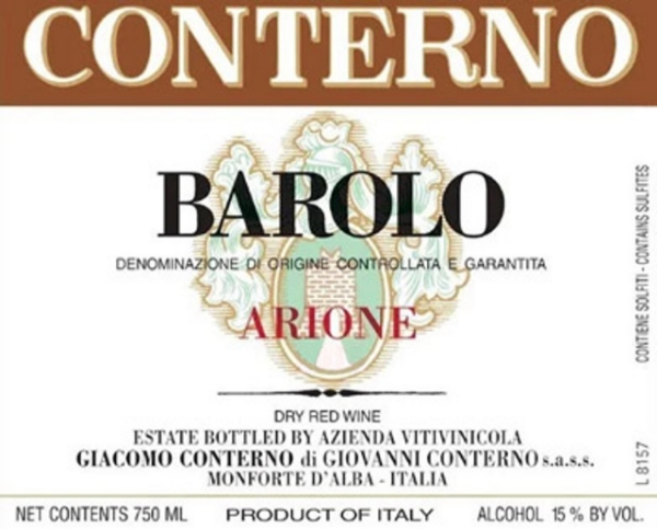Picture of 2018 Conterno, Giacomo - Barolo Arione DOUBLE MAG