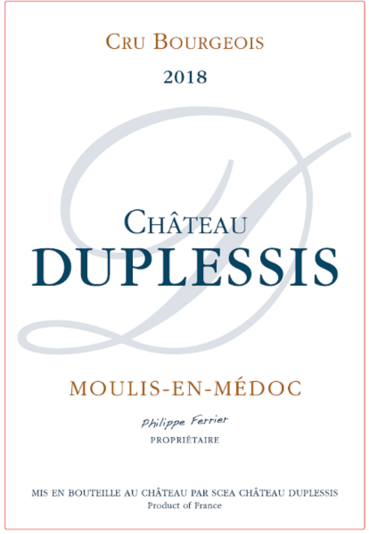 Chateau Duplessis Moulis-en-Medoc label
