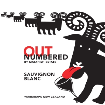 Outnumbered Sauvignon Blanc label