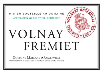 Marquis d'Angerville Volnay Fremiet label