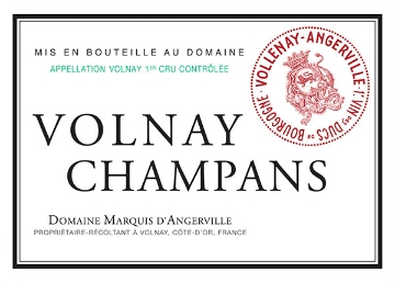 Marquis d'Angerville Volnay Champans label