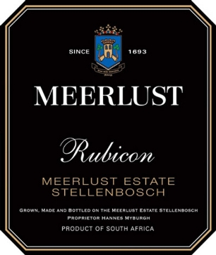 Picture of 2018 Meerlust - Cabernet blend  Rubicon