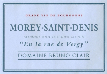 Picture of 2020 Bruno Clair - Morey St. Denis Rue de Vergy