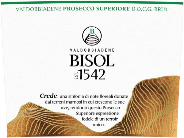 Picture of 2021 Bisol - Prosecco Valdobbiadene Crede