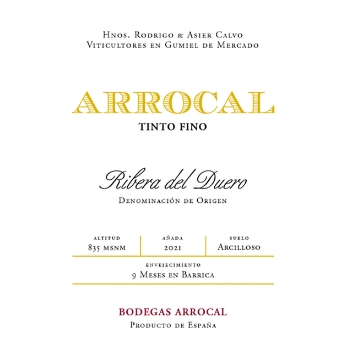 Picture of 2021 Bodegas Arrocal - Tinto Fino  Ribera del Duero