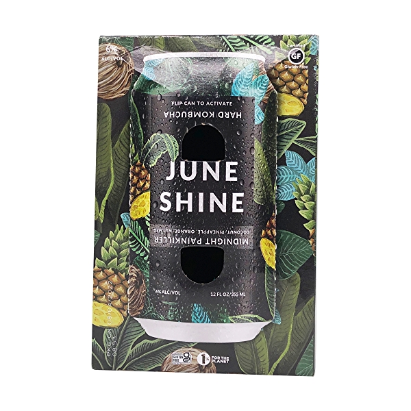 June Shine Midnight Painkiller Hard Kombucha 6pk. MacArthur Beverages
